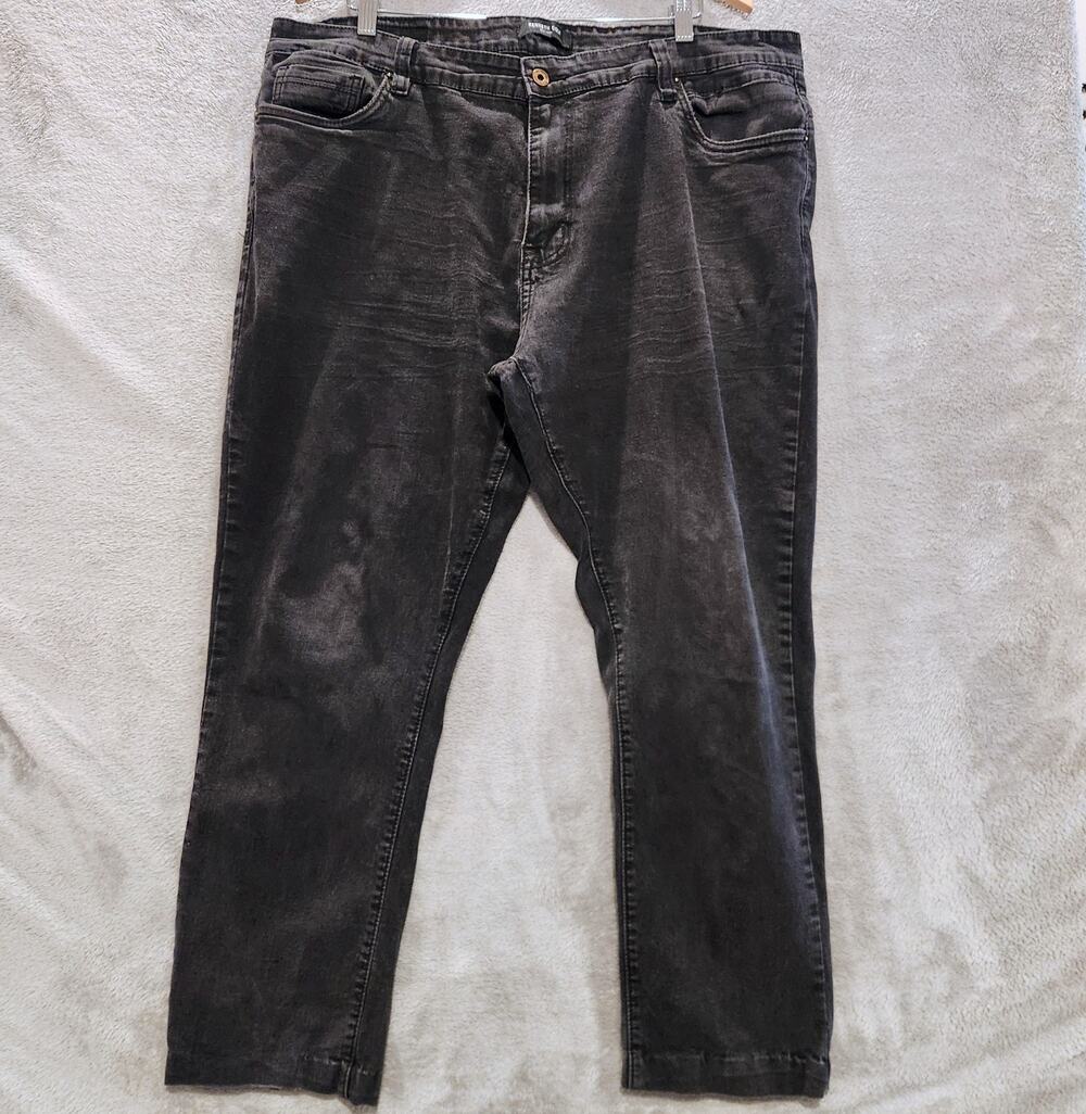 Kenneth Cole Mens Black Relaxed Fit Straight Leg Jeans Size 42x32 Minimalist